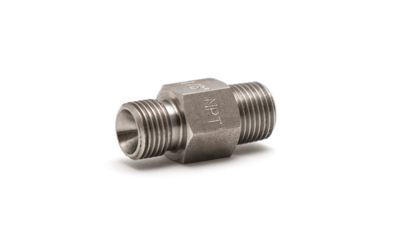 Pressure connector 1/8" BSP male with 60 degree internal cone to 1/8" NPT male - Beamex spare parts and accessories