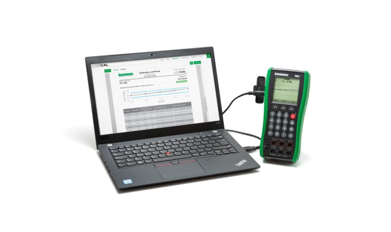 Beamex MC2 connected with Beamex LOGiCAL calibration software